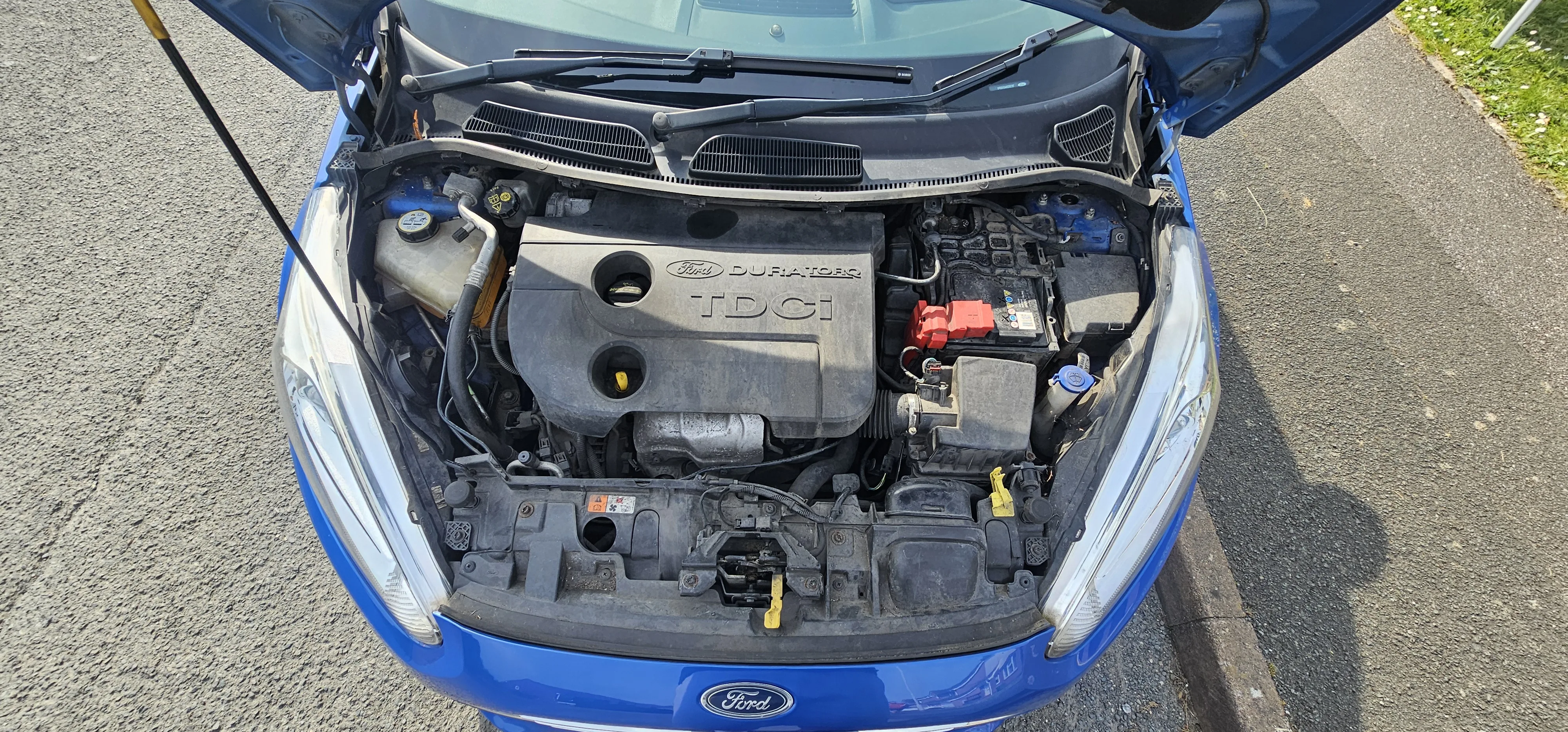 Engine bay detailing before in Plymouth